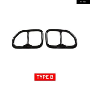 BMW X3 G01 X4 G02 2018 - 2022 ステンレス黒テールマフラーアウトレットマフラーパイプ カバー トリム アクセサリー - Type B