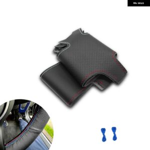 BMW E90 320I 325I 330I 335I E87 120I 130I 120D X1 E84 ステアリング ホイール穴あき革編組カバー トリム アクセサリー - Red Blue Thread