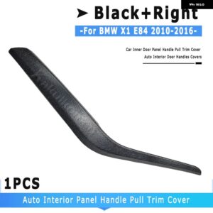 BMW 車インナードアパネルハンドルカバー X1 E84 E83 2010-2016 自動左右 インテリア ドア アームレスト プル トリム カバー ベージュブラック - BLACK RIGHT