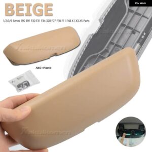 BMW サングラスホルダー ファスナー メガネ収納 1/2/3/5シリーズ E90 E91 F30 F31 F34 320 328 F07 F10 F11 F48 520 528 X1 X3 - Beige