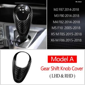 BMW カーボン M2 F87 M3 F80 M4 F82 F83 M5 F10 X5M F85 X6M F86 ギア シフトノブ カバー ギアシフト シフター ステッカー - Model A-LHD RHD