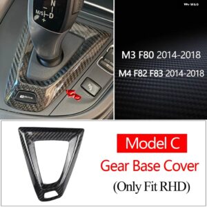 BMW カーボン M2 F87 M3 F80 M4 F82 F83 M5 F10 X5M F85 X6M F86 ギア シフトノブ カバー ギアシフト シフター ステッカー - Model C -RHD
