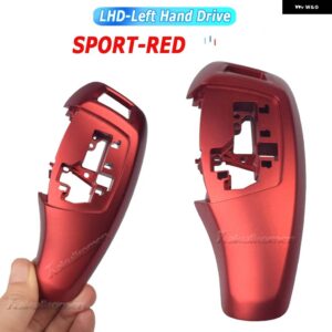 BMW F20 F22 F30 F35 F32 F36 F10 F18 F07 F06 F01 F02 X3 X4 F25 F15 F16 LHD RHD ABS カーボン ギアシフト レバー ノブ カバー - LHD red