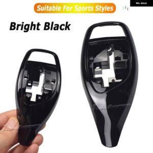BMW F20 F22 F30 F35 F32 F36 F10 F18 F07 F06 F01 F02 X3 X4 F25 F15 F16 LHD RHD ABS カーボン ギアシフト レバー ノブ カバー - LHD RHD Black