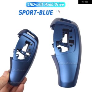 BMW F20 F22 F30 F35 F32 F36 F10 F18 F07 F06 F01 F02 X3 X4 F25 F15 F16 LHD RHD ABS カーボン ギアシフト レバー ノブ カバー - LHD Blue