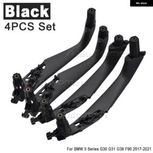 BMW フロントリア左右ドアハンドルカバー パネル トリム 交換セット 5シリーズ M5 G30 G31 F90 2017-2021 51417438521 - 4pcs black