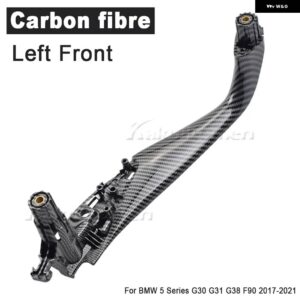 BMW フロントリア左右ドアハンドルカバー パネル トリム 交換セット 5シリーズ M5 G30 G31 F90 2017-2021 51417438521 - Carbon-Left-Front