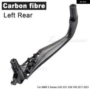 BMW フロントリア左右ドアハンドルカバー パネル トリム 交換セット 5シリーズ M5 G30 G31 F90 2017-2021 51417438521 - Carbon-Left-Rear