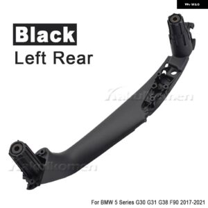 BMW フロントリア左右ドアハンドルカバー パネル トリム 交換セット 5シリーズ M5 G30 G31 F90 2017-2021 51417438521 - Black-Left-Rear