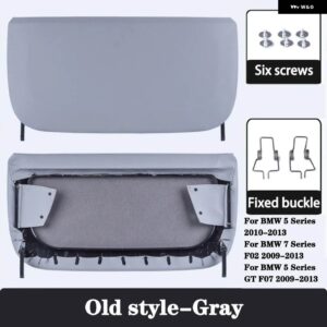 BMW カーシート バックボード F10 F07 F02 5シリーズ リア パネル部分 レザー カバー レザー カバー 収納ポケット - Old Style-Gray