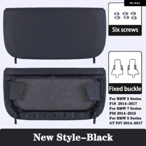 BMW カーシート バックボード F10 F07 F02 5シリーズ リア パネル部分 レザー カバー レザー カバー 収納ポケット - New Style-Black