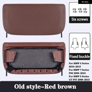 BMW カーシート バックボード F10 F07 F02 5シリーズ リア パネル部分 レザー カバー レザー カバー 収納ポケット - Old Style-Brown