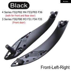 BMW インナードアハンドル トリム プルグラブパネル F30 F31 LCI 3シリーズ F80 M3 F32 F34 F35 F36 F82 M4 316D 316I 318D 320D 320DX - Black-2PCS-Front