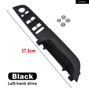 BMW アップグレード左右ハンドル用席側インナードアハンドルパネル トリム ベージュブラック 3シリーズE90 E91 316 318 320 325 328I 2004-2012 - Black 37.5 High-LHD