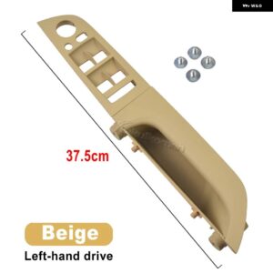 BMW アップグレード左右ハンドル用席側インナードアハンドルパネル トリム ベージュブラック 3シリーズE90 E91 316 318 320 325 328I 2004-2012 - Beige 37.5 High-LHD