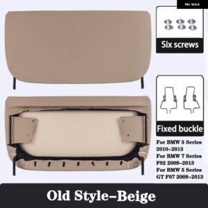BMW カーシート バックパネル トリム カバー 自動交換アクセサリー収納ポケット F10 F11 F18 F07 F01 F02 5/7シリーズ - Old Style-Beige