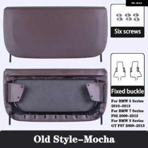 BMW カーシート バックパネル トリム カバー 自動交換アクセサリー収納ポケット F10 F11 F18 F07 F01 F02 5/7シリーズ - Old Style-Mocha