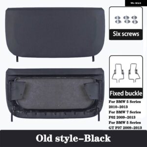 BMW カーシート バックパネル トリム カバー 自動交換アクセサリー収納ポケット F10 F11 F18 F07 F01 F02 5/7シリーズ - Old Style-Black