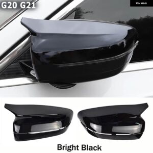 BMW 3シリーズ G20 G21 G28 320D 330E 330I 340I 2019-2022 M4 LHD サイドウイングミラー カバー リアビューキャップ - Bright Black