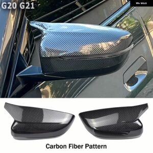 BMW 3シリーズ G20 G21 G28 320D 330E 330I 340I 2019-2022 M4 LHD サイドウイングミラー カバー リアビューキャップ - Carbon fiber pattern