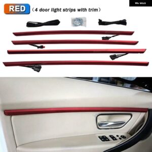 BMW 車内ドア アンビエントライト 2色 装飾ムードランプ 3シリーズ F30 2012-18 - Red