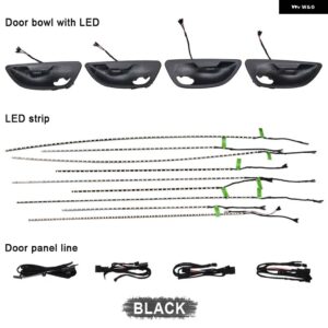 BMW ネオン インテリア ドア周囲光装飾ライト自動変換 2色 5シリーズ F10 F11 F18 2010-2018 - Black