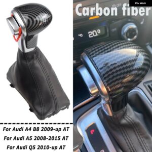 アウディ シフトノブ A4 B8 A5 Q5 2010-14 ギア シフトノブ ブーツ - CARBON