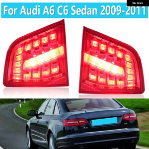 アウディ LED リアインナー テールライト A6 C6 S6 クワトロ RS6 サルーンセダン 2009-2011 LED テールブレーキライト アセンブリ - Left and Right