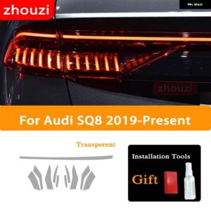 アウディ Q8 S8 RSQ8 2019 2020 ヘッドライト ティントブラック フィルム ビニール テールライト クリア TPU ステッ - Taillight SQ8 T