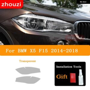 BMW 2個 X5 F15 M F85 G05 ヘッドライト ティントブラック フィルム ビニールクリア TPU ステッ - X5 F15 14-18 T