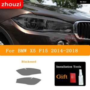BMW 2個 X5 F15 M F85 G05 ヘッドライト ティントブラック フィルム ビニールクリア TPU ステッ - X5 F15 14-18 B