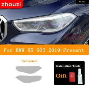 BMW 2個 X5 F15 M F85 G05 ヘッドライト ティントブラック フィルム ビニールクリア TPU ステッ - X5 G05 19-On T