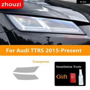 アウディ TT TTS TTRS MK3 2015-ON 2個 ヘッドライト ティントブラック フィルム クリア TPU ステッ - TTRS Transparent