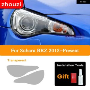 スバル 2個 BRZ GT86 2013-現在 ヘッドライト ティントブラック フィルム クリア TPU ステッ - Transparent