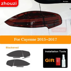 ポルシェ カイエン 2020 2022 2011-ON 958 ヘッドライト ティントブラック フィルム テールライト クリア TPU ステッ - 15-17 Taillight B