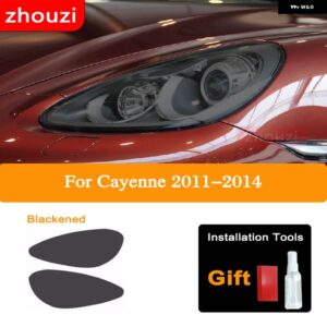ポルシェ カイエン 2020 2022 2011-ON 958 ヘッドライト ティントブラック フィルム テールライト クリア TPU ステッ - 11-14 Headlight B