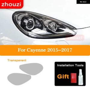 ポルシェ カイエン 2020 2022 2011-ON 958 ヘッドライト ティントブラック フィルム テールライト クリア TPU ステッ - 15-17 Headlight T