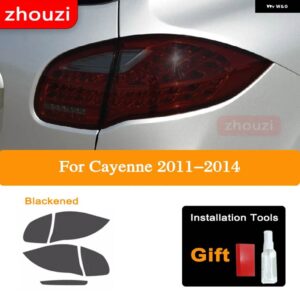 ポルシェ カイエン 2020 2022 2011-ON 958 ヘッドライト ティントブラック フィルム テールライト クリア TPU ステッ - 11-14 Taillight B