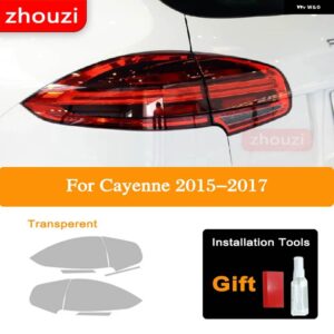 ポルシェ カイエン 2020 2022 2011-ON 958 ヘッドライト ティントブラック フィルム テールライト クリア TPU ステッ - 15-17 Taillight T