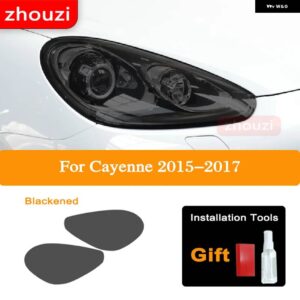 ポルシェ カイエン 2020 2022 2011-ON 958 ヘッドライト ティントブラック フィルム テールライト クリア TPU ステッ - 15-17 Headlight B