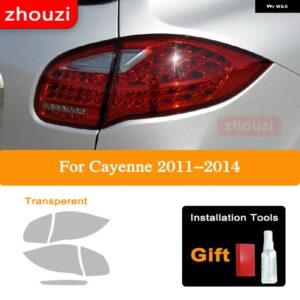 ポルシェ カイエン 2020 2022 2011-ON 958 ヘッドライト ティントブラック フィルム テールライト クリア TPU ステッ - 11-14 Taillight T