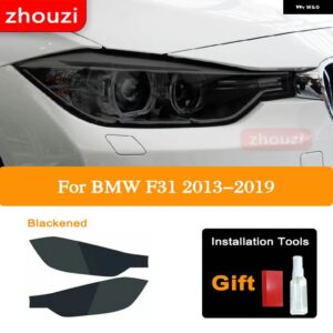 BMW 2 X 3シリーズ G20 G21 F30 F31 F34 ヘッドライト ティントブラック フィルム クリア TPU ステッ - F31 Blackened