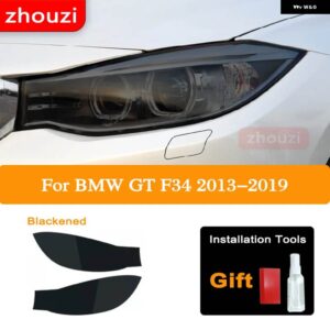 BMW 2 X 3シリーズ G20 G21 F30 F31 F34 ヘッドライト ティントブラック フィルム クリア TPU ステッ - F34 Blackened