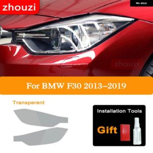 BMW 2 X 3シリーズ G20 G21 F30 F31 F34 ヘッドライト ティントブラック フィルム クリア TPU ステッ - F30 Transparent