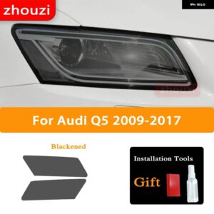 アウディ Q5 SQ5 FY 8R 2009-2022 ヘッドライト フィルム ビニール修復クリア黒 TPU ステッカー 2個 アクセサリー - Q5 09-17 B