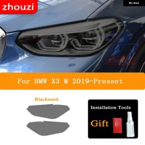 BMW ヘッドライト ティントスモークブラック フィルム TPU ステッカー X1 F48 X2 F39 X3 F25 G01 X4 F26 G02 X5 F15 G05 X6 F16 G06 X7 - X3 M 19-On