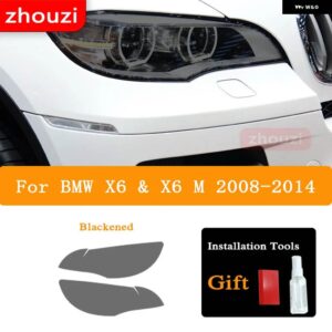 BMW ヘッドライト ティントスモークブラック フィルム TPU ステッカー X1 F48 X2 F39 X3 F25 G01 X4 F26 G02 X5 F15 G05 X6 F16 G06 X7 - X6 X6-M 08-14