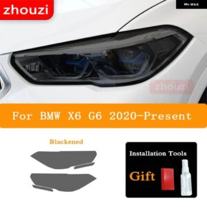 BMW ヘッドライト ティントスモークブラック フィルム TPU ステッカー X1 F48 X2 F39 X3 F25 G01 X4 F26 G02 X5 F15 G05 X6 F16 G06 X7 - X6 G6 20-On