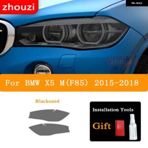 BMW ヘッドライト ティントスモークブラック フィルム TPU ステッカー X1 F48 X2 F39 X3 F25 G01 X4 F26 G02 X5 F15 G05 X6 F16 G06 X7 - X5 M(F85) 15-18