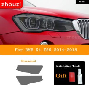 BMW ヘッドライト ティントスモークブラック フィルム TPU ステッカー X1 F48 X2 F39 X3 F25 G01 X4 F26 G02 X5 F15 G05 X6 F16 G06 X7 - X4 F26 14-18